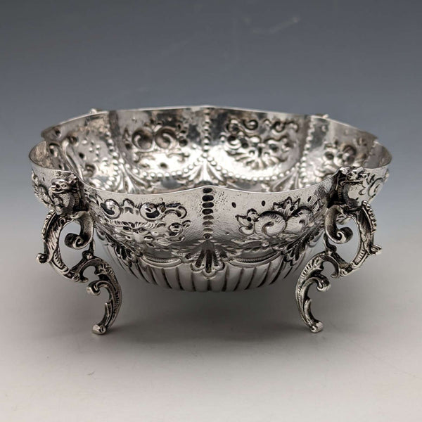1903年 英国アンティーク 純銀製 脚付きボウル 126g Goldsmiths & Silversmiths