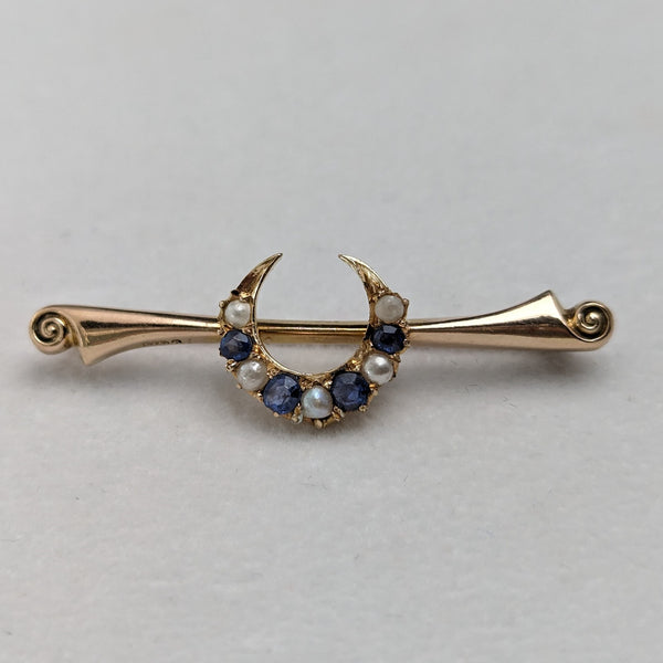 1911 British Antique 9ct Gold Pin Brooch EWS & Co