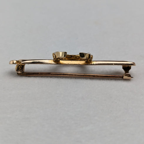 1911年 英国アンティーク 9ctゴールド製 ピンブローチ EWS & Co