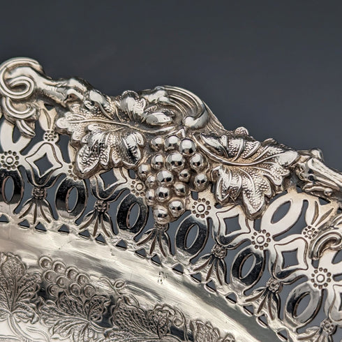 英國復古鍍銀蜜餞/Tazza 直徑 23 公分 Ellis Barker