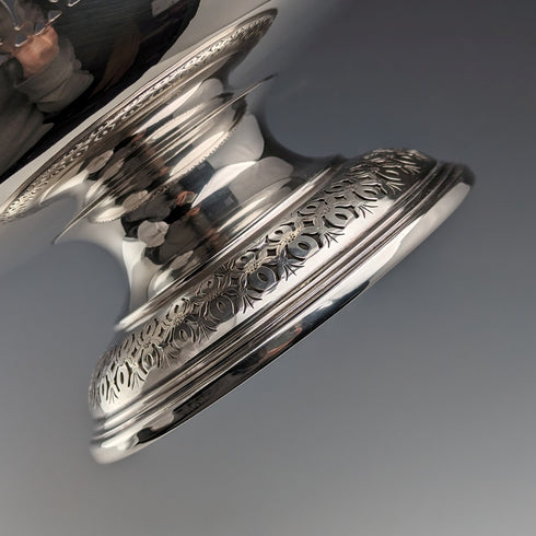 英國復古鍍銀蜜餞/Tazza 直徑 23 公分 Ellis Barker