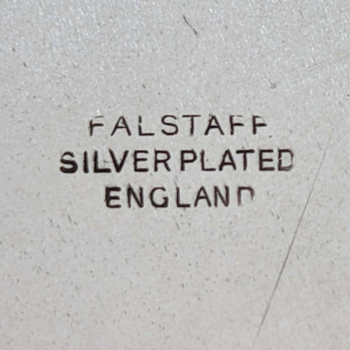 英國復古鍍銀托盤直徑29公分Flastaff