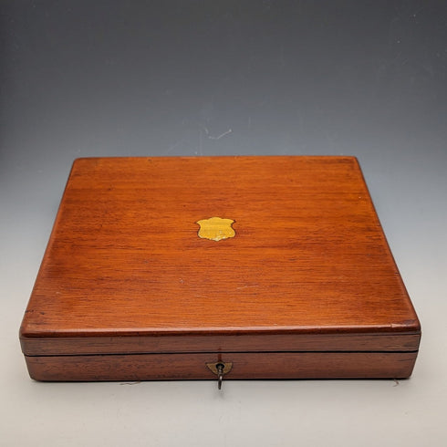 1875年 英国アンティーク 白蝶貝ハンドル&純銀ブレード カトラリー9ペアセット Walker & Hall 木箱入り