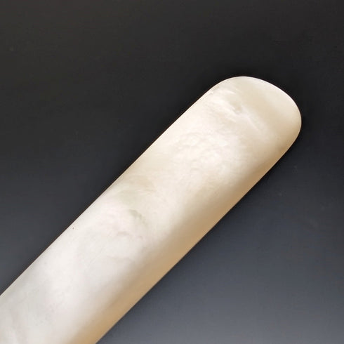 1897 年英國古董白色珍珠手柄和純銀刀片甜點餐具套裝哈里森兄弟木盒裝