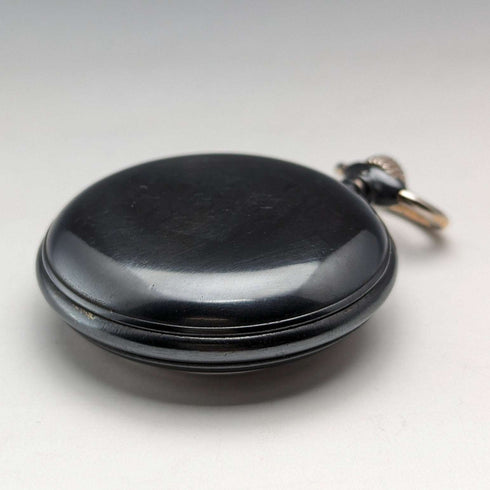 Circa 1890 Antique Longines pocket watch gunmetal case in good working order