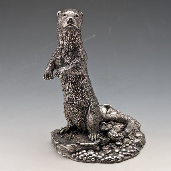 UK Country Artist Company Otter Sterling Silver Sculpture Figurine