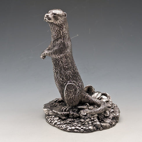 UK Country Artist Company Otter Sterling Silver Sculpture Figurine