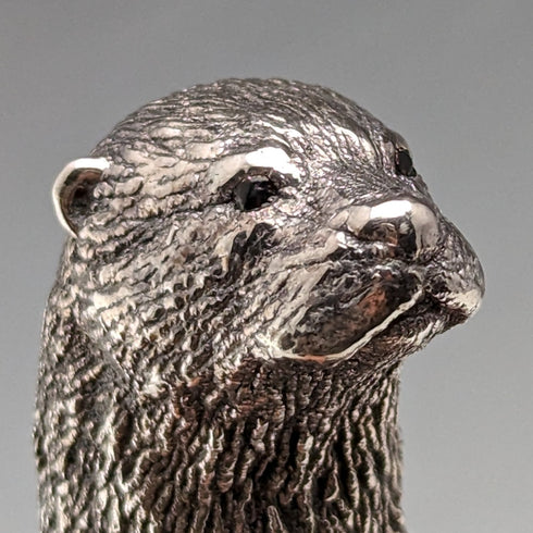 UK Country Artist Company Otter Sterling Silver Sculpture Figurine
