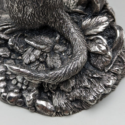 英国 カントリーアーティスト社 カワウソ 純銀張り彫刻 フィギュリン