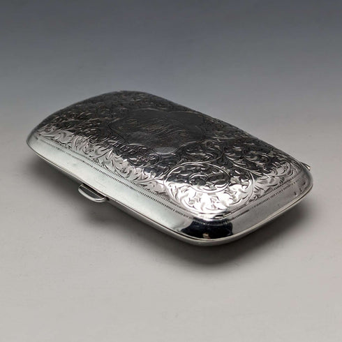 1919 British Antique Sterling Silver Coin Purse, 69g, William Hair Haseler