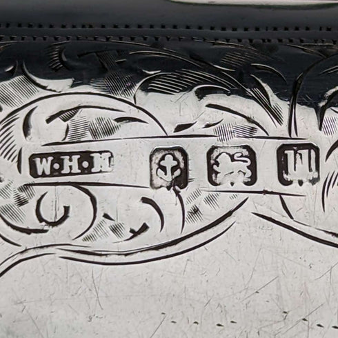 1919 British Antique Sterling Silver Coin Purse, 69g, William Hair Haseler