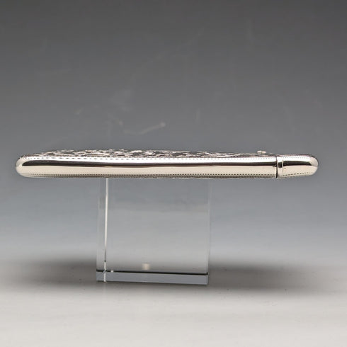 1898 British Antique Sterling Silver Card Case 62g William Neale
