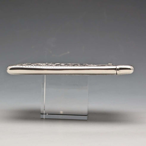 1898 British Antique Sterling Silver Card Case 62g William Neale