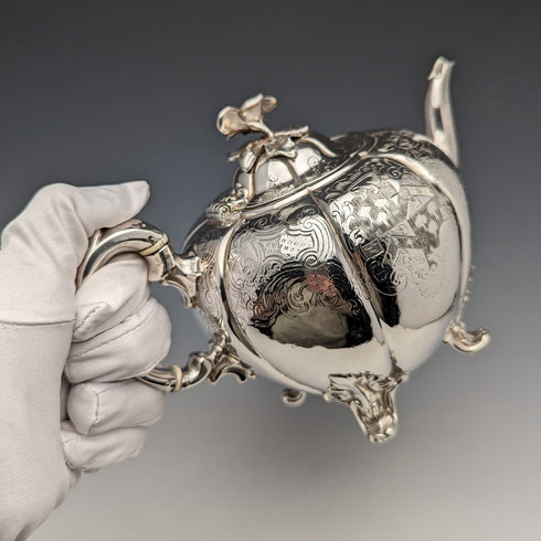 1840 年英國古董純銀學士茶壺 492 克巴納德家族