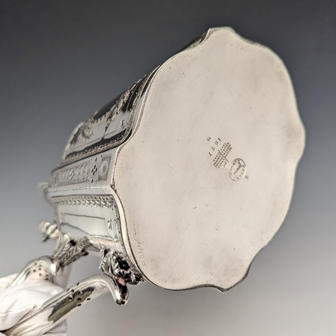 1885年頃 英国アンティーク シルバープレート製ティーポット Walker & Hal