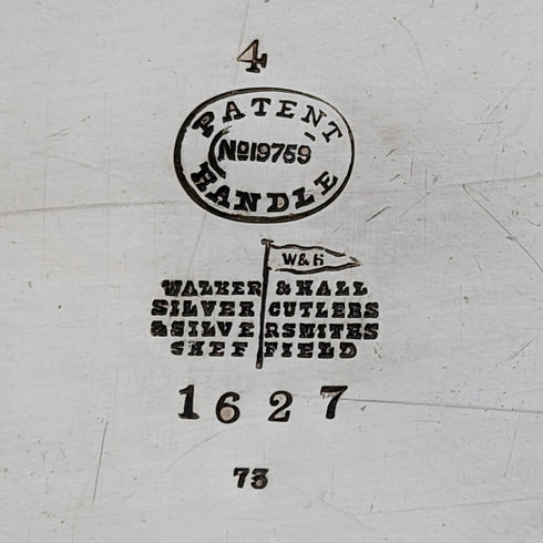 1885年頃 英国アンティーク シルバープレート製ティーポット Walker & Hal