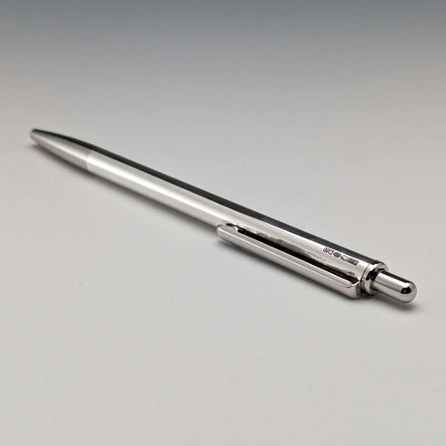 British Harrison Brothers & Howson Sterling Silver Ballpoint Pen with Case