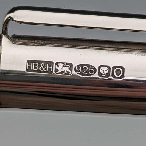 British Harrison Brothers & Howson Sterling Silver Ballpoint Pen with Case