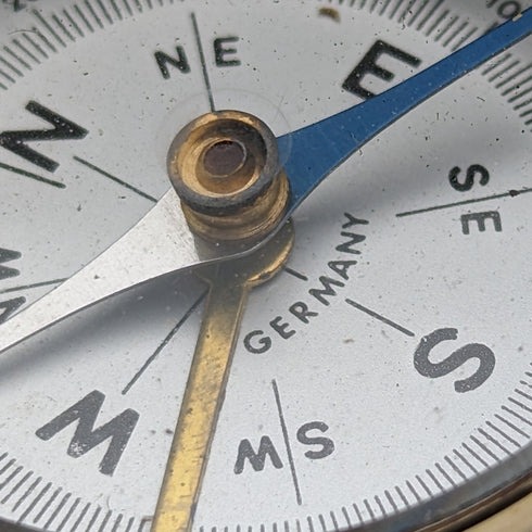 german vintage brass compass