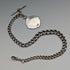 Circa 1923 British Antique Sterling Silver Albert Chain 56g Medal Fob