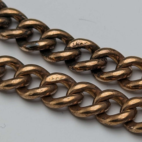 British antique rolled gold double Albert chain without fob