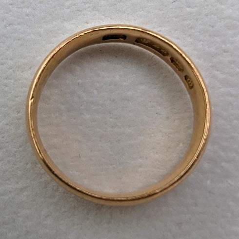 1896 年英國古董珠寶 K22 金戒指戒指 SH