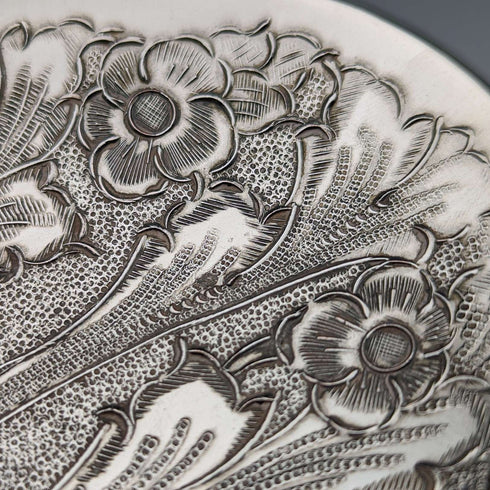 British Vintage Silver Plated Squirrel Decoration Oval Dish Seba