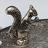 British Vintage Silver Plated Squirrel Decoration Oval Dish Seba