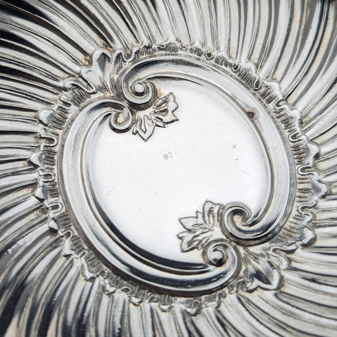 英國復古鍍銀碗碟一對