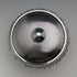 1929 British Vintage Cut Glass Powder Jar with Mirror Sterling Silver Lid Harrison & Hipwood
