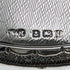 1929 British Vintage Cut Glass Powder Jar with Mirror Sterling Silver Lid Harrison & Hipwood