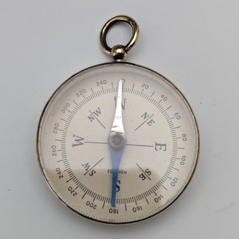 Vintage Brass Compass Foreign