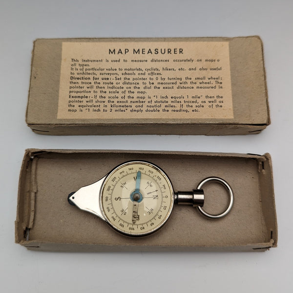 Vintage German map measure and compass in box