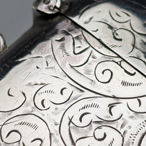 1911年 英国アンティーク 純銀製 ヴェスタケース 27g マッチケース William Adams