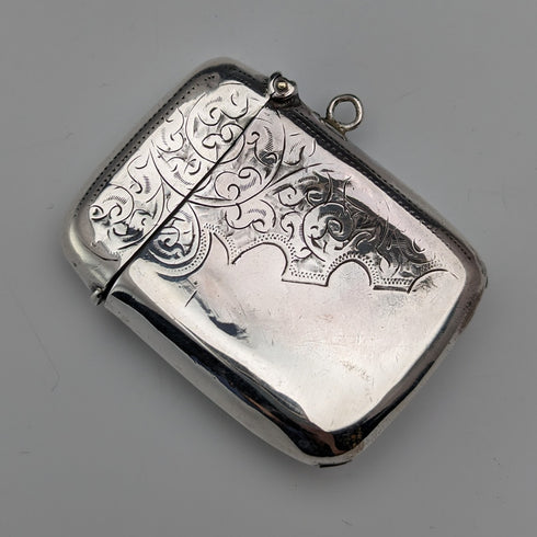 1911年 英国アンティーク 純銀製 ヴェスタケース 27g マッチケース William Adams