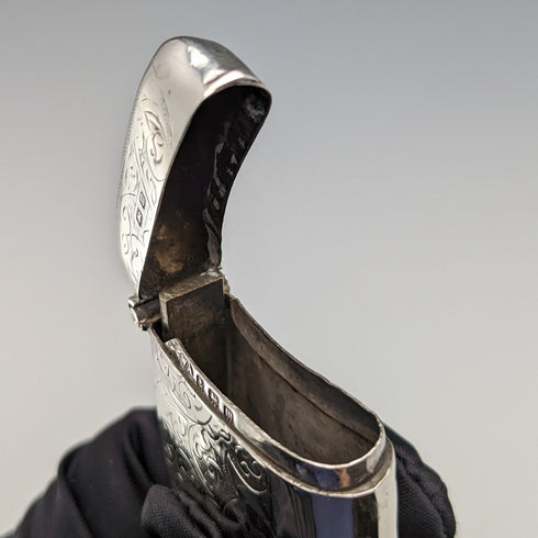 1911年 英国アンティーク 純銀製 ヴェスタケース 27g マッチケース William Adams