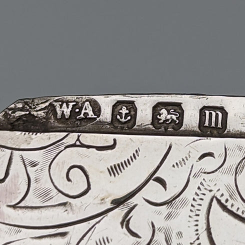 1911年 英国アンティーク 純銀製 ヴェスタケース 27g マッチケース William Adams