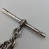 Circa 1902 British antique sterling silver Albert chain, 54g