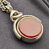 1897 British Antique Sterling Silver & Natural Stone Rotating Fob Sterling Silver Necklace