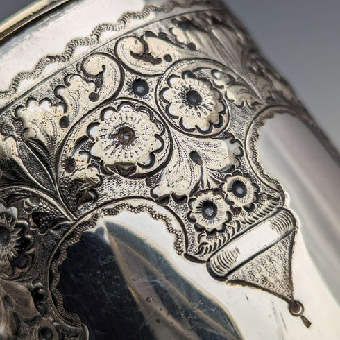 Circa 1870 British Antique Silver Plated Mug Cooper Brothers