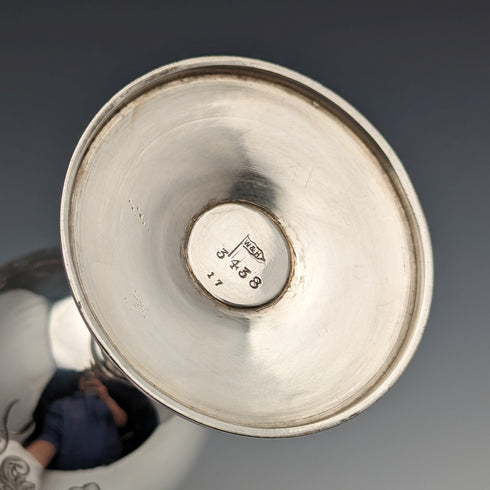 Circa 1890 British Antique Silver Plated Goblet Walker and Hall
