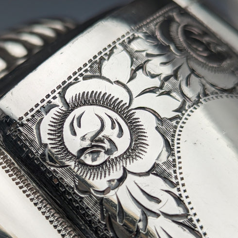 1900年左右英國古董銀盤茶壺George Wish