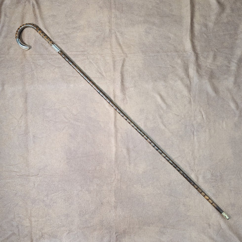 1909 年英國古董女士手杖純銀裝飾弧形手柄 87 厘米