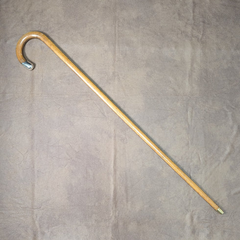 1922 年英國古董男士手杖,彎柄,棕褐色軸,86 厘米