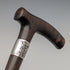 British Antique Men's Cane Clutch Handle Sterling Silver Decoration 85cm