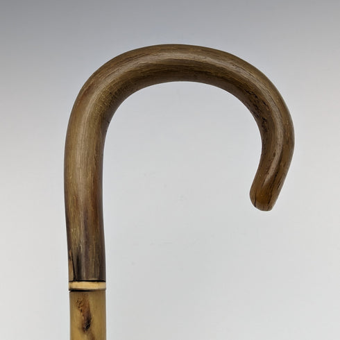 英国ヴィンテージ ステッキ 杖 曲がりハンドル ホーンシャフト 90cm