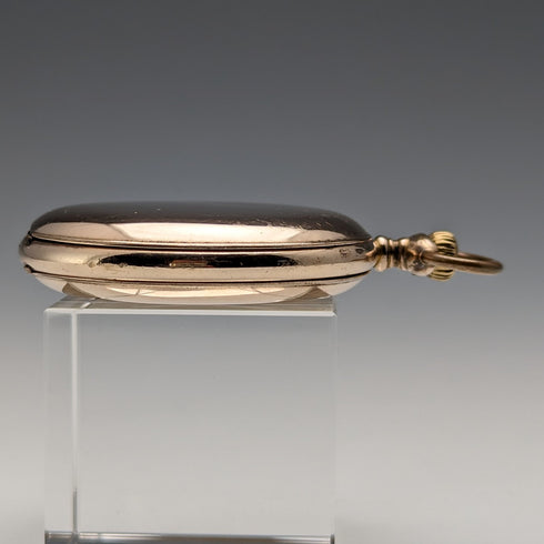 約 1923 年古董浪琴錶懷錶鍍金獵人錶殼 Cal18.50 工作狀況良好