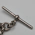 Circa 1920 British Antique Sterling Silver Double Albert Chain 59g Sterling Silver Lizard Fob