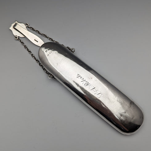 1901年 英国アンティーク 純銀製 シャトレーン メガネケース Hilliard and Thomason