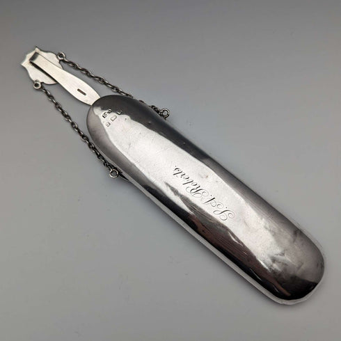 1901 British Antique Sterling Silver Chatelaine Glasses Case Hilliard and Thomason